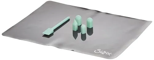 Sizzix Heißklebepistole Zubehörset mit Silikonstand, Fingerschutz, Kleberverteiler & Tropfmatte