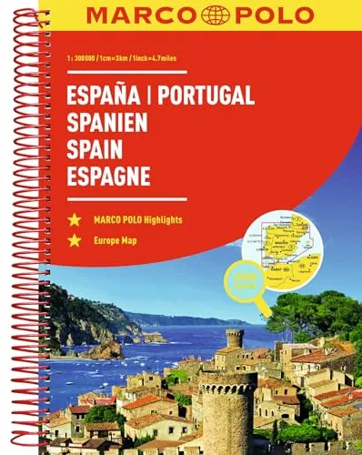 MARCO POLO Reiseatlas Spanien, Portugal 1:300.000: mit Europa 1:4,5 Mio.