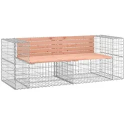 furnicato Gartenbank aus Gabionen 184x71x65,5 cm - Sitzbank aus massivem Douglasienholz und verzinktem Stahl, ideal für Gärten und Terrassen. Robuste Bauweise mit langer Lebensdauer und wenig Pflegeaufwand.