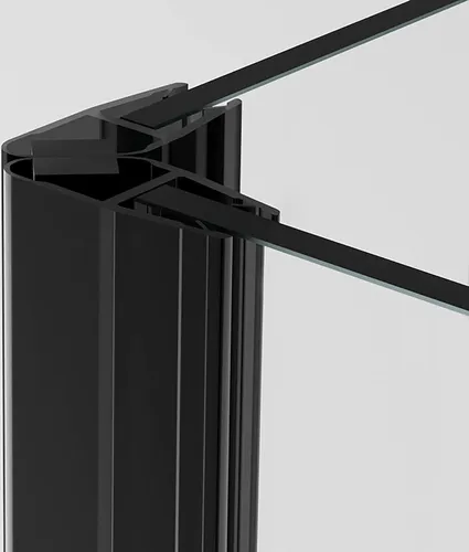 Badena Magnetdichtung für Duschtüren Set schwarz 200cm 90 Grad - Sanitärinstallation mit eleganter, schmutzresistenter Magnetdichtung aus hochwertigem PVC. Ideal für 6mm, 7mm, 8mm Glastüren, sorgt für ein trockenes Badezimmer ohne Rutschgefahr.