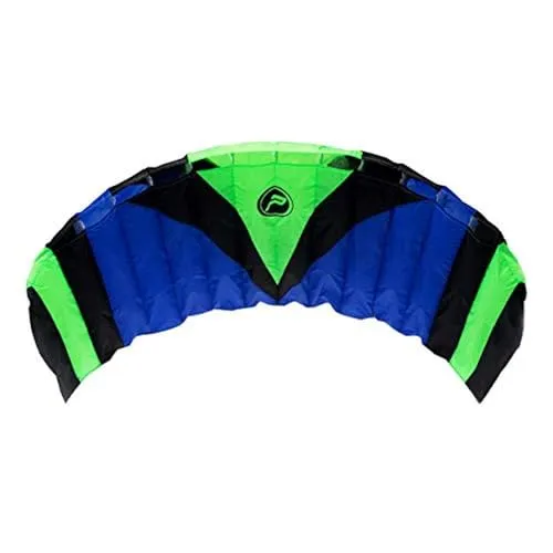 Wolkenstürmer® Paraflex Sport 1.7 Kite (blau) - Flugfertiger Lenkdrachen für Einsteiger - Kites für Kitesurfing – Robuster Lenkdrachen mit 170 cm Spannweite, ideal für Kinder und Erwachsene, inklusive 2x20m Dyneemaleinen für optimale Handhabung.