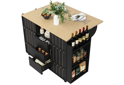 Odikalo Küchenwagen Schwarz/Weiß