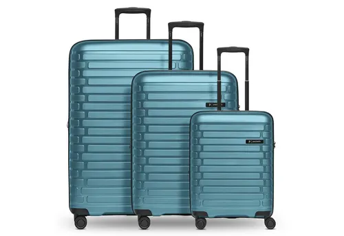 Pactastic Hartschalen Koffer-Set 3-teilig | Erweiterbar & robust - Koffer | 100% Polypropylen, wasserfest mit Pactastic-Reißverschlüssen, TSA-Schloss, 4 Doppelrollen für müheloses Reisen und perfekte Organisation mit Trennwänden.