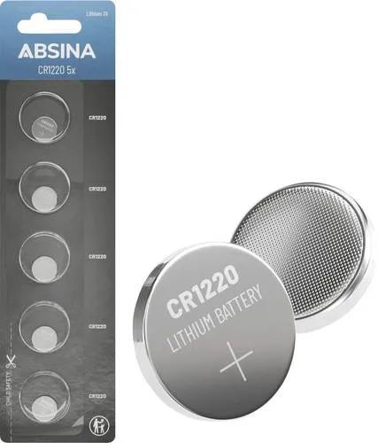 Absina Knopfzelle CR1220 3V 5 St. Lithium