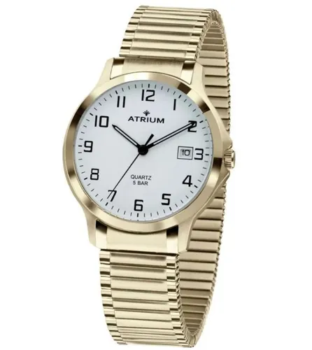 Atrium Herren Armbanduhr Edelstahl Analog Quarz mit Datum