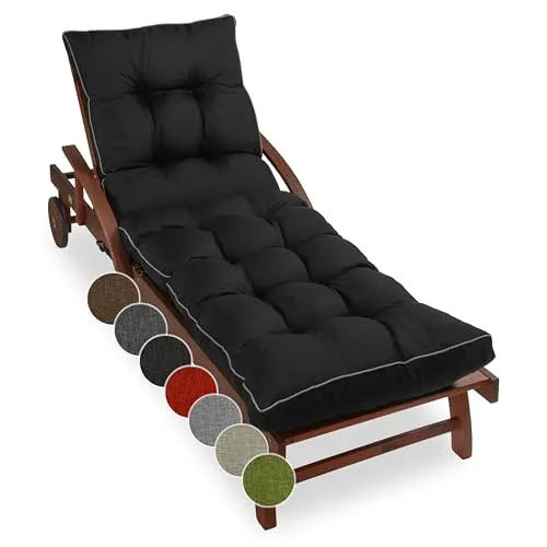 sunnypillow Liegenauflage 200 x 60 cm in schwarz von sunnypillow
