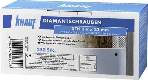 Knauf Diamantschr. XTN 3,9 x 23 mm 250 Stück  Schraube
