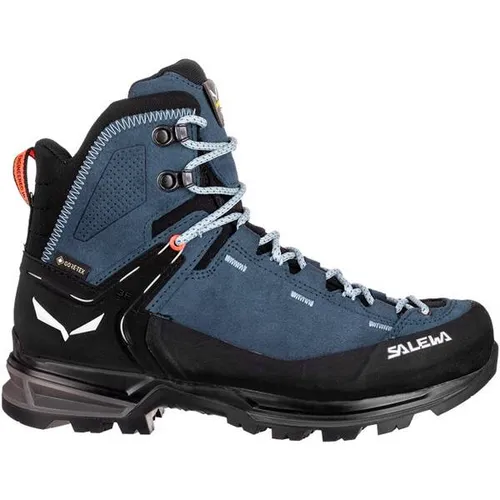 Salewa MTN Trainer 2 Mid GTX Damen Wanderschuhe - Wasserdichte Wanderschuhe aus Veloursleder mit GORE-TEX und Vibram-Sohle. Ideal für den alpinen Einsatz – robust, leicht und flexibel.