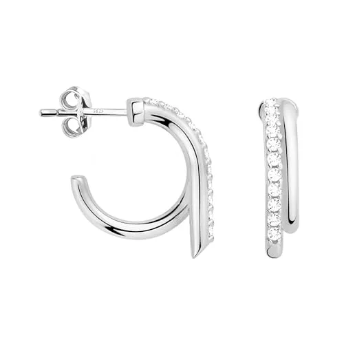 SOFIA MILANI - Damen Ohrringe 925 Silber - mit Zirkonia Steinen - Zirkonia Ohrstecker - E2800