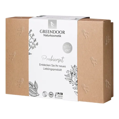 GREENDOOR Naturkosmetik Probierset – Ideal als Geschenk - Entdecken Sie das GREENDOOR Naturkosmetik Probierset mit 24 hochwertigen Pflegeprodukten in praktischer Reisegröße. Perfekt für besondere Anlässe und um die Vielfalt unserer natürlichen Produkte kennenzulernen!