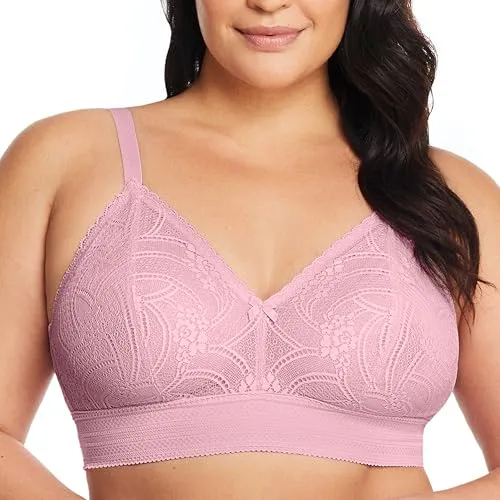 Glamorise Große Größen Plusgröße Bramour Gramercy Spitzen-Bralette de Luxe ohne Bügel Nr. 7012