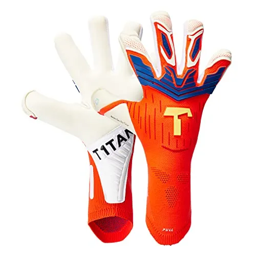 T1TAN Alien Gravity Red 2.0 Torwarthandschuhe für Erwachsene - Unisex Fußballhandschuhe mit Profi Grip - Erlebe den perfekten Sitz und unglaublichen Grip mit den T1TAN Torwarthandschuhen. Ideal für Profis und Amateure, bieten sie höchste Ballkontrolle und Langlebigkeit für jeden Einsatz.