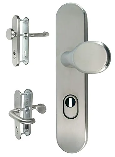 Häusler Edelstahl Wohnungstür Schutzbeschlag 1586 U-Form WE-72mm ES1 - Robuster Edelstahl Schutzbeschlag für Wohnungstüren, geeignet für Türstärken von 35-47 mm. Mit Kernziehschutz und geprüfter Qualität für erhöhte Sicherheit.