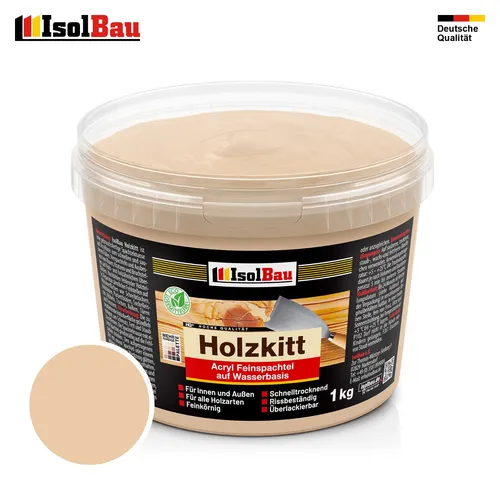 Holzkitt Spachtelmasse Holzspachtelmasse Innen Außen 1 kg Buche Mittel ( Nr. 6 )