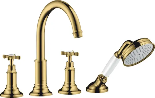 hansgrohe AXOR Montreux 4-Loch Fliesenrandarmatur in gold von Hansgrohe