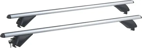 VDP-R003 Aluminium Dachträger 120cm - Gepäckträger für Fahrzeuge mit bündiger Dachreling, abschließbar und aerodynamisch, ideal für Fahrradträger und Dachboxen mit einer Tragfähigkeit von bis zu 90 kg.