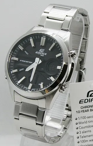 CASIO Edifice EFV-C120D-1AEF Chronograph - Herren Armbanduhr mit analog-digitaler Anzeige, 100m wasserdicht und vielseitigen Funktionen wie Alarm, Chronograph und Leuchtzeiger – ideal für den aktiven Lebensstil.