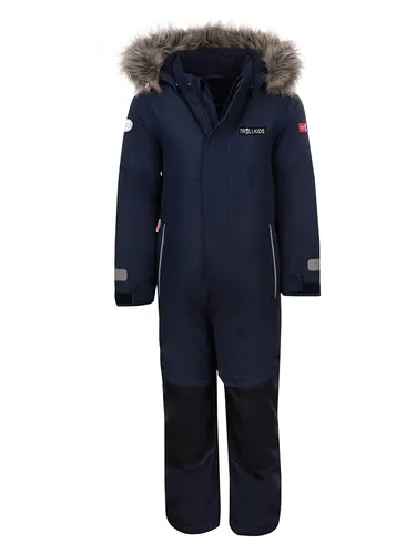 Trollkids Kids Kirkenes Snowsuit 92, navy - Skianzüge für Jungen, wasserdicht und atmungsaktiv mit hoher Wärmeleistung und robustem Design für optimalen Schutz bei winterlichen Abenteuern.