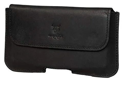 MATADOR Handy Gürteltasche Echt Leder für Samsung Galaxy S25 Ultra S24 / S23 / S22 / S21 / S20 - Ultra | Quer Gürtel Tasche Handytasche Hülle für Smartphone Gürtelschlaufe | Handyhülle Holster Case