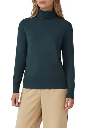 s.Oliver Feinstrickpullover mit Rollkragen - Eleganter Feinstrickpullover aus hochwertigem Viskosemix. Mit regulärer Passform und langen Ärmeln, ideal für einen stilvollen Look in der kühleren Jahreszeit.