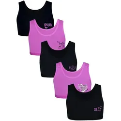 TupTam Bustier TupTam Mädchen Bustier mit breiten Trägern 5er Pack bunt|rosa|schwarz 158/164
