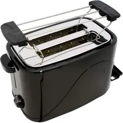 Toaster 700 Watt schwarz mit Aufsatz Scheibentoaster Toast