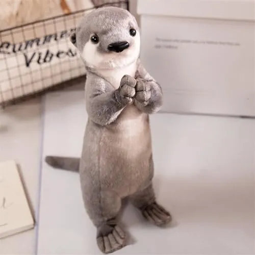 Uixxducc 35 cm Kuscheltier Otter Süßes Plüschtier Stofftier Glückssymbol niedliches Plüschtier zum Kuscheln und Spielen Plüschspielzeug für Kinder & Erwachsene tolle Geschenkidee