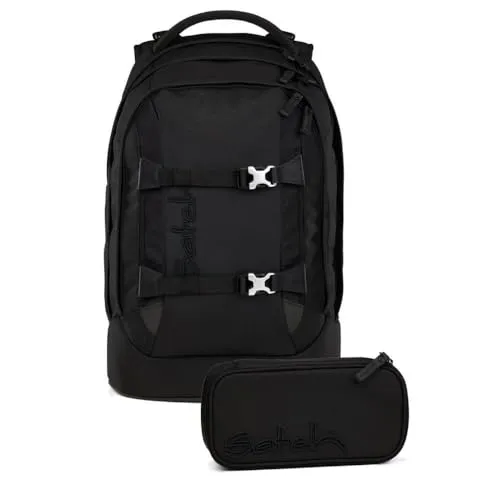satch pack Nordic Skandi Edition Schulrucksack Set 2tlg. inkl. Schlamperbox - Schulranzen mit innovativem 3D Soft-Mesh Rückensystem, ideal für komfortables Tragen und optimalen Halt. Inklusive Schlamperbox für eine perfekte Organisation im Schulalltag.