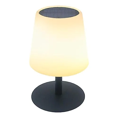 Lumisky SOLARTISCHLAMPE H25cm STANDY TINY SOLAR - Moderne LED Solar-Tischleuchte für drinnen und draußen, mit bis zu 8 Stunden Betriebsdauer und dimmbarem Licht für eine gemütliche Atmosphäre.