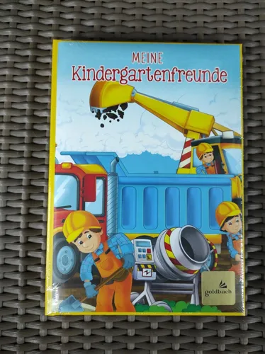Freundebuch Meine Kindergartenfreunde Baustelle Goldbuch Bagger