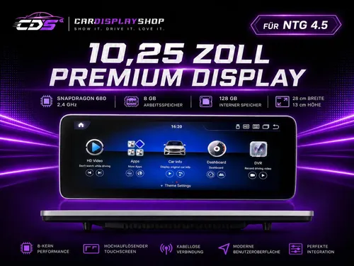 10,25 Zoll Premium Display für Mercedes G-Klasse W463