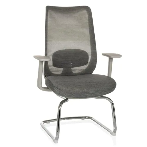 Freischwinger Stuhl MILESTON V mit Armlehnen von hjh Office
