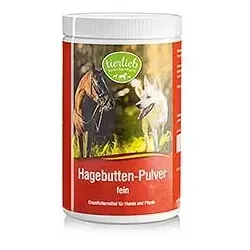 tierlieb Hagebutten-Pulver fein für Hunde und Pferde - 500 g