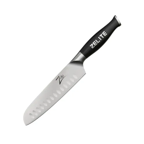 Zelite Infinity Santoku Messer 18cm – Hochwertiges Küchenmesser - Kochmesser aus rostfreiem Carbonstahl, rasiermesserscharf und ergonomisch für maximalen Komfort beim Schneiden – ideal für Hobby- und Profiköche.
