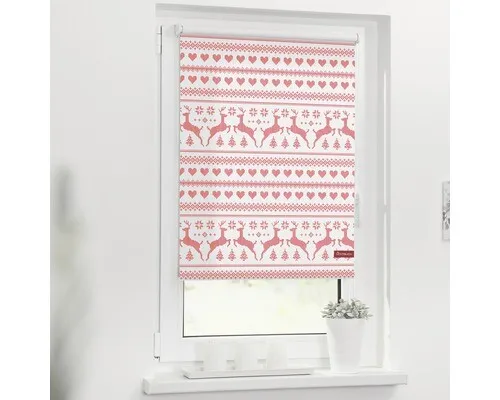 Klemmrollo Lichtblick ohne Bohren Rentier 100x150 cm inkl. Klemmträger