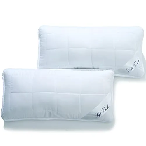 aqua-textil Kopfkissen 2er Set 50 x 80 cm - Kissen für individuellen Schlafkomfort, klimaregulierend und mit Reißverschluss für einfache Anpassung der Füllung. Oeko-TEX zertifiziert für gesunden Schlaf.