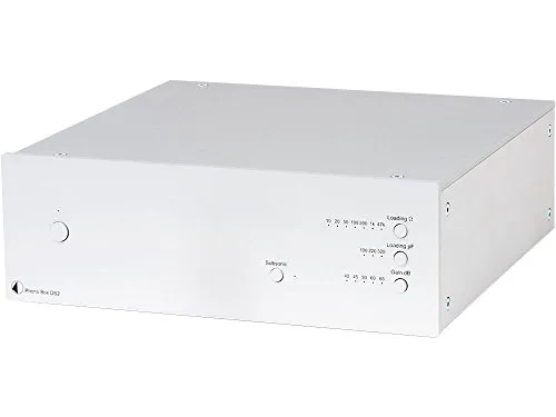 Pro-Ject Phono Box DS2 Phono-Vorverstärker - Silber - Phono-Vorverstärker für MM und MC Systeme, bietet präzise RIAA Entzerrung und optimale Kanaltrennung durch Doppel Mono Aufbau.