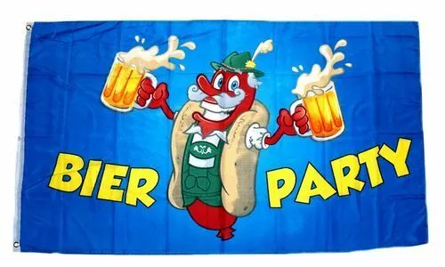 Flagge / Fahne Bier Party Hissflagge 90 x 150 cm