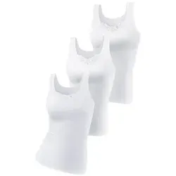PETITE FLEUR Damen Unterhemd 3er-Pack