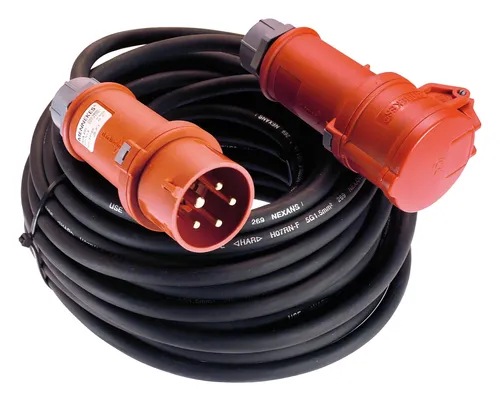 AS Schwabe CEE-Verlängerung 32A 50m H07RN-F 5G4 400 V - 60521 - Robuste Baustromversorgung für den professionellen Einsatz, ideal für Baustellen mit hoher Leistungsanforderung.
