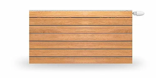 HUBDECO Magnetische Heizkörperverkleidung - 160x60 cm - Magnet Heizkörperabdeckung - Motiv Marine Holz - Wasserdicht Erhöhte Abriebfestigkeit Paneel-Heizkörperabdeckung