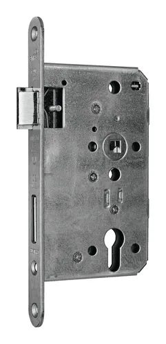 Fluchttürschloss 1028 - 1-flg. EN 179, DM 65/24 links, Edelstahl - Einsteckschlösser mit Fluchttürfunktion, ideal für sichere Fluchtwege, aus rostfreiem Edelstahl für hohe Langlebigkeit.