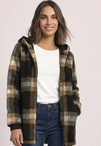 STREET ONE Kurzmantel mit Kapuze schwarz 46 EU in schwarz von Street One