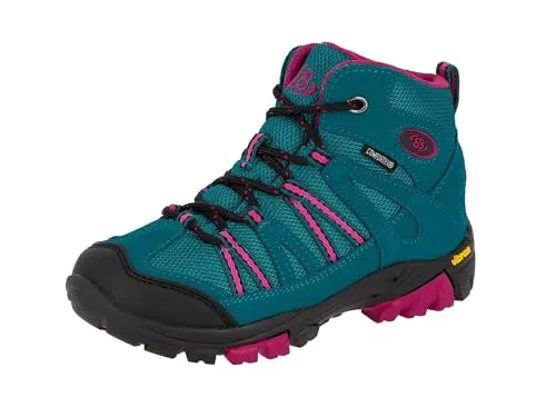 Brütting Unisex Kinder Ohio High Trekking- & Wanderhalbschuhe - Wanderschuhe für Kinder, robust und bequem, ideal für Abenteuer in der Natur, Farbe: Türkis Pink, Größe: 40 EU