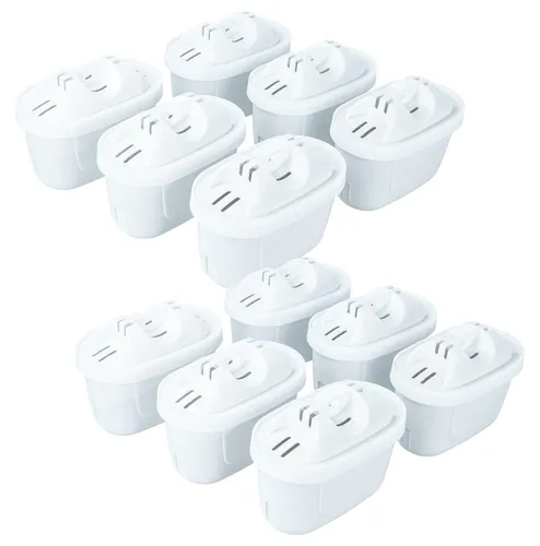 vhbw 12x Wasserfilter kompatibel mit Brita Elemaris XL, Aluna, Marella System, Marella, Mavea Maxtra, Mavea Elemaris System Filterkanne, Wasserkanne