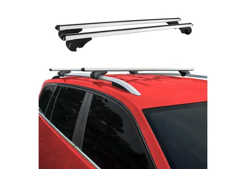 OMAC Dachträger Universal Dachträger Gepäckträger für Auto 75kg 132cm Grau 2x (2-St), Wasserbeständig,Abnehmbar,Multifunktional,Leichtgewichtig