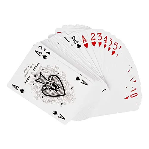 Mister Gadget Spielkarten Klassisches Kartenspiel 54 Blatt Weiß | Kartenspiel aus Pappe mit 54 Spielkarten, klassisch, für Freizeit und Partys, Brettspiele, weiß