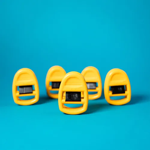 Clipso Sockenklammern Sockensortierer Sockenclips Sockenhalter 5er Set gelb