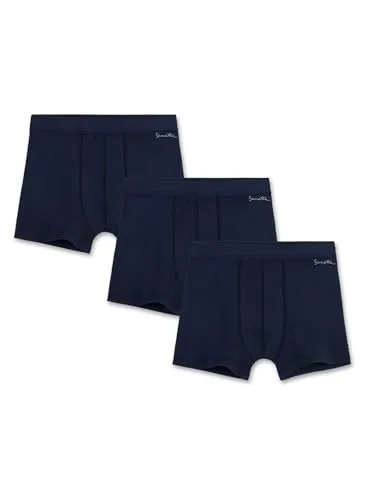 Sanetta Jungen 3er Pack Shorts, 333577, Blau, 140 EU - Boxershorts für Jungen - Bequeme und hochwertige Unterwäsche aus Bio-Baumwolle, ideal für aktive Jungs, die Komfort und Style schätzen.