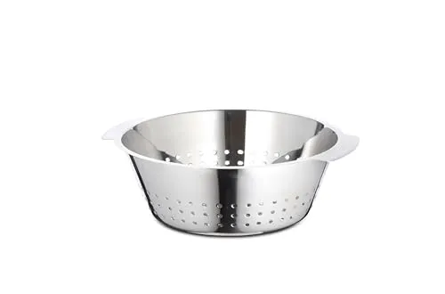 Edelstahl Seiher Sieb 22cm mit Griffen - Siebe & Spitzsiebe – modernes Design in hochglanzpolierter Ausführung, ideal für eine optimale Handhabung beim Abseihen von Lebensmitteln.